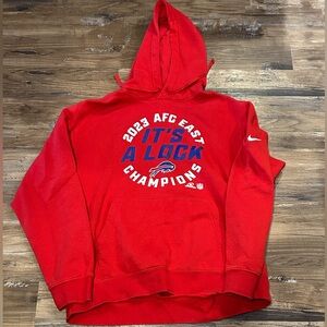 Nike Buffalo Bills 2023 AFC East Hoodie Size Large